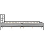 vidaXL Cadre de lit sans matelas sonoma gris 135x190 cm