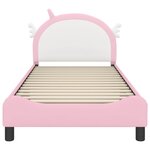 vidaXL Cadre de lit pour enfants avec tête de lit Rose 80 x 200 cm PU
