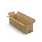 Caisse carton longue simple cannelure à grande ouverture raja 50x15x15 cm (lot de 10)