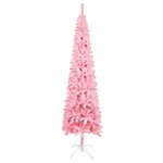 vidaXL Sapin de Noël étroit Rose 120 cm