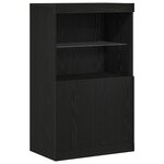 vidaXL Buffet Noir 60 x 37 x 100 cm Bois d'ingénierie