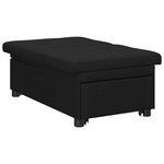vidaXL Canapé-Lit Noir 194 x 67 x 37 cm tissu