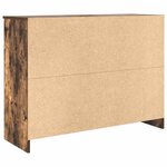 vidaXL Buffet avec tiroir chêne fumé 101x35x76 cm bois d'ingénierie