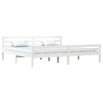 vidaXL Cadre de lit sans matelas blanc bois massif 180x200 cm
