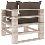 vidaXL Salon palette de jardin 6 Pièces avec coussins bois de pin