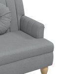 vidaXL Banc avec coussins gris clair 113x64 5x75 5 cm tissu