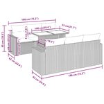 vidaXL Salon de jardin avec coussins 7 Pièces beige résine tressée