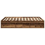 vidaXL Cadre de lit sans matelas vieux bois 160x200 cm bois ingénierie