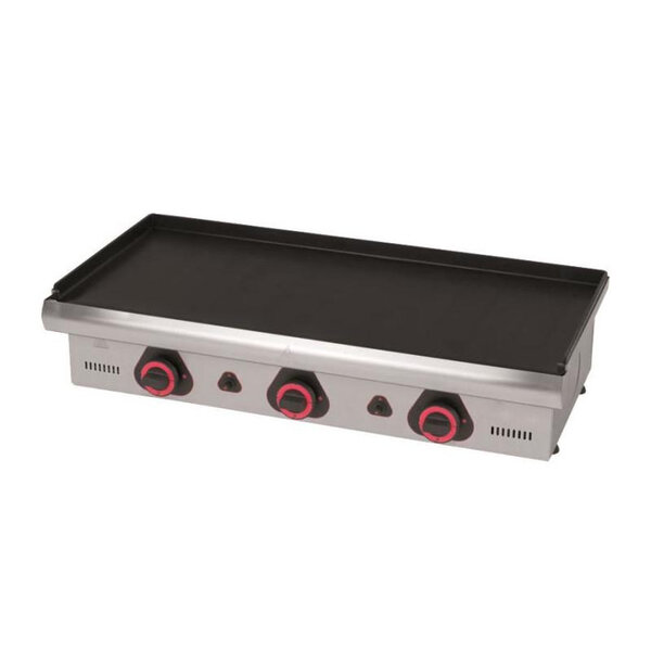 Plancha à snacker gaz plaque en acier alimentaire 890x390mm - l2g -  - inox910 x440x210mm