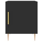 vidaXL Table de chevet noir 40x40x50 cm bois d’ingénierie
