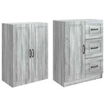 vidaXL Ensemble de Meubles 2 Pièces Sonoma gris Bois d'ingénierie