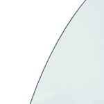 vidaXL Plaque de verre de cheminée Demi-rond 1000x600 mm