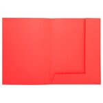 Paquet De 50 Chemises Imprimées 2 Rabats Super 210 - 24x32cm - Rouge - X 5 - Exacompta