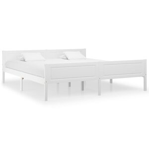 vidaXL Cadre de lit sans matelas bois massif de pin blanc 180x200 cm