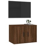vidaXL Meuble TV mural Chêne marron 57x34 5x40 cm