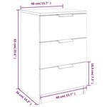 vidaXL Table de chevet Sonoma gris 40x36x65 cm