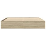vidaXL Cadre de lit chêne sonoma 180x200 cm bois d'ingénierie