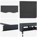 vidaXL Auvent rétractable anthracite 3x2 5 m tissu et aluminium