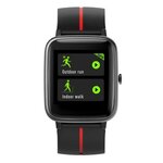 WEE PLUG GPS SmartFit - Montre connectée GPS - Multisports - Cardio - Bluetooth - IP68 - Noir/Rouge