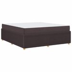 vidaXL Cadre de lit avec matelas Marron foncé 180 x 200 cm tissu