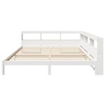 vidaXL Lit bibliothèque sans matelas blanc 200x200 cm bois pin massif