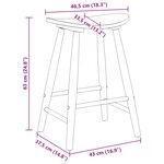 vidaXL Chaises de salle à manger 2 Pièces Naturel 46 x 37 x 63 cm