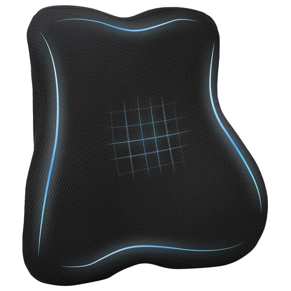 vidaXL Oreiller avec oreiller Réglable Noir 40 x 40 x 11 cm Avec filet