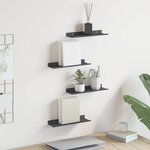 vidaXL Étagère flottante 4 Pièces Anthracite 30 x 9 x 2 5 cm Acier