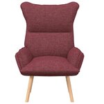vidaXL Fauteuil relaxant Rouge bordeaux 69 x 74 x 93 cm tissu