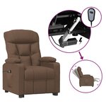 vidaXL Fauteuil inclinable électrique Marron Tissu