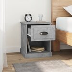 vidaXL Tables de chevet 2 Pièces gris béton 39x39x47 5 cm bois ingénierie