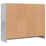 vidaXL Buffet gris béton 91x28x75 cm bois d'ingénierie