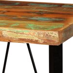 vidaXL Ensemble de bar 3 Pièces Bois massif recyclé et cuir véritable