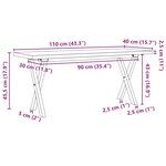 vidaXL Table basse cadre en X 110x40x45 5 cm bois de pin massif acier