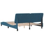 vidaXL Cadre de lit sans matelas bleu 160x200 cm velours