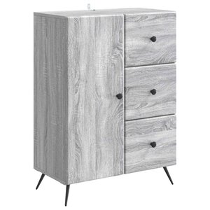 vidaXL Buffet Sonoma gris 66 x 34 5 x 90 cm Bois d'ingénierie