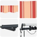 vidaXL Auvent Rétractable with jaune et orange 450 × 300 cm tissu