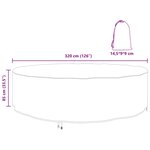 vidaXL Housse pour mobilier d'extérieur 320 x 320 x 85 cm Tissu 600D