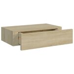 vidaXL Étagère à tiroir murale chêne 40x23 5x10 cm MDF