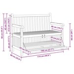 vidaXL Banc de Rangement de Jardin Marron 114 x 60 x 90 cm