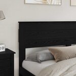 vidaXL Tête de lit Chêne noir 200 cm Bois d'ingénierie
