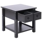 vidaXL Table d'appoint Noir 40x40x40 cm Bois de Paulownia