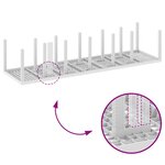 Ensemble de Salle à Manger de Jardin 15 Pièces avec Coussins Blanc Poly Rattan