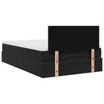 vidaXL Cadre de lit ottoman avec matelas noir 120x200 cm velours