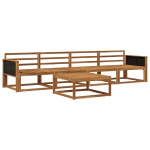 vidaXL Ensemble de canapés d'extérieur 5 Pièces Naturel
