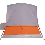 vidaXL Tente de camping à dôme 2 personnes gris et orange imperméable