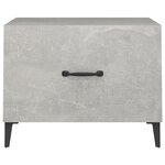 vidaXL Table basse avec pieds en métal Gris béton 50x50x40 cm