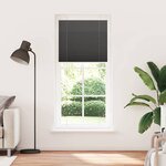 vidaXL Store plissé noir 90x200 cm largeur du tissu 89 4 cm polyester