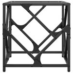 vidaXL Table basse avec dessus en verre transparent 40x40x41 cm acier