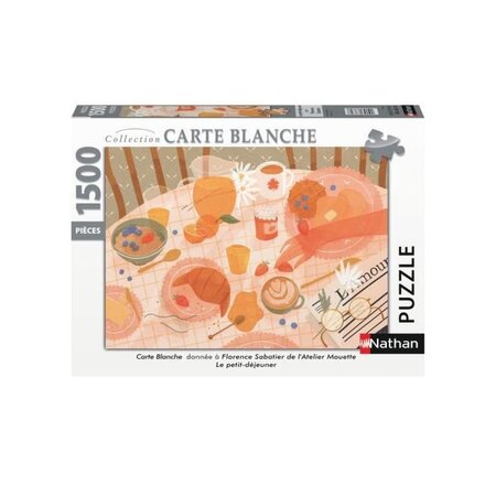 Nathan - puzzle 1500 pieces - le petit-déjeuner / florence sabatier (collection carte blanche)